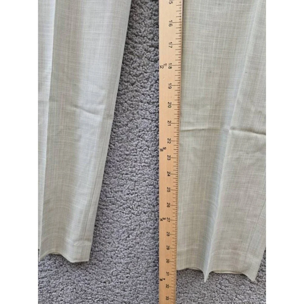 Calvin Klein Slim-Fit Dress Pants Men's 36Wx32L Taupe Solid Zip/Button Closure